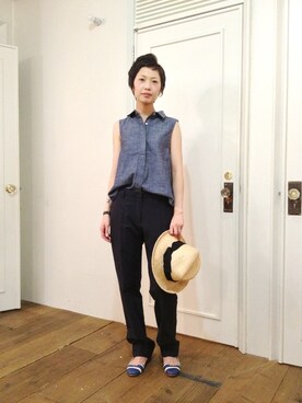 「DRIES VAN NOTEN（ドリスヴァンノッテン）のアイテム（パンツ）」を使った、メゾンフラミンゴさん（レディース・165cm）の春コーディネート