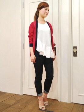 「rag & bone（ラグアンドボーン）のアイテム（パンツ）」を使った、メゾンフラミンゴさん（レディース・160cm）の春コーディネート