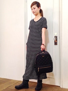 「rag & bone（ラグアンドボーン）のアイテム（ブーツ）」を使った、メゾンフラミンゴさん（レディース・160cm）の夏コーディネート