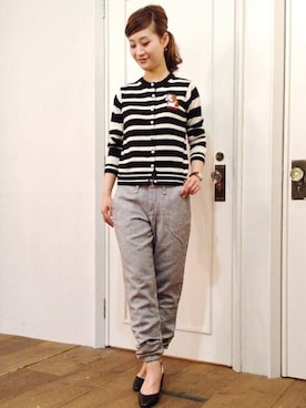 「rag & bone（ラグアンドボーン）のアイテム（パンツ）」を使った、メゾンフラミンゴさん（レディース・160cm）の夏コーディネート