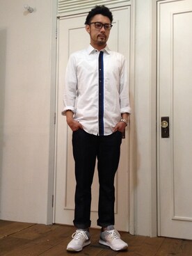 「DRIES VAN NOTEN（ドリスヴァンノッテン）のアイテム（トップス）」を使った、メゾンフラミンゴさん（メンズ・175cm）の夏コーディネート