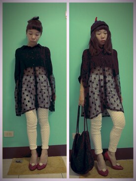 噗媽&噗妞さんのコーディネート