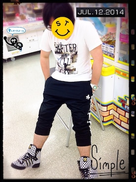 「adidas Originals by JEREMY SCOTT」｜「アイテム（アナログ腕時計）」を使った、まつけんさん（メンズ・168cm）の夏コーディネート