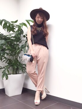 「Rick & Roy（リック アンド ロイ）のアイテム（バッグ）」を使った、hanaeさん（レディース・153cm）の秋コーディネート