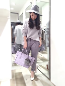 「ラベンダー」｜「アイテム（雑貨/ホビー）」を使った、hanaeさん（レディース・153cm）の秋コーディネート
