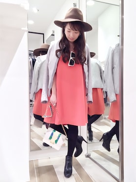 「Rick & Roy（リック アンド ロイ）のアイテム（バッグ）」を使った、hanaeさん（レディース・153cm）の冬コーディネート