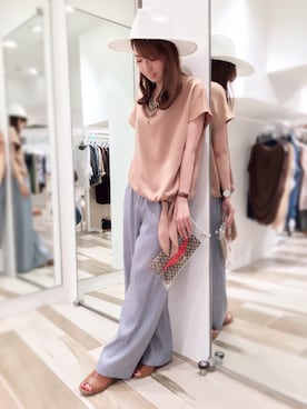 「Rick & Roy（リック アンド ロイ）のアイテム（バッグ）」を使った、hanaeさん（レディース・153cm）の夏コーディネート