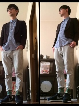 うぇんつさん（メンズ・182cm）の冬コーディネート