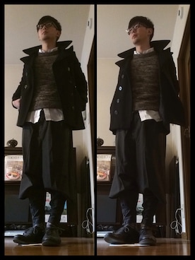 うぇんつさん（メンズ・182cm）の冬コーディネート
