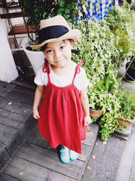 「アイテム（トップス）」を使った、elf.kids marketさん（キッズ・90cm）の春コーディネート