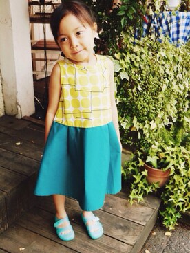 「アイテム（ワンピース/ドレス）」を使った、elf.kids marketさん（キッズ・90cm）の夏コーディネート