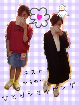 「CECIL McBEE（セシルマクビー）のアイテム（チェスターコート）」を使った、ふな氏さん（レディース・160cm）の秋コーディネート