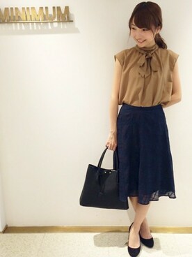 「京都マルイ」｜minimumなんばマルイstaffさん（レディース・164cm）の夏コーディネート