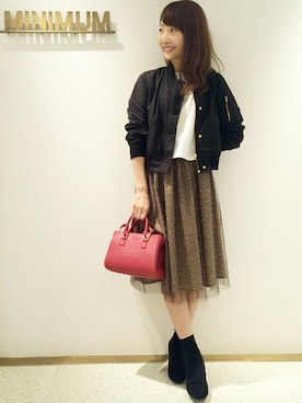 「京都マルイ」｜minimumなんばマルイstaffさん（レディース・164cm）の秋コーディネート