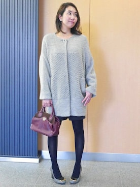 「Soareak（ソアリーク）のアイテム（その他アウター）」を使った、Mippyさん（レディース・161cm）の秋コーディネート