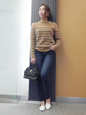 「Soareak（ソアリーク）のアイテム（パンツ）」を使った、Mippyさん（レディース・161cm）の秋コーディネート