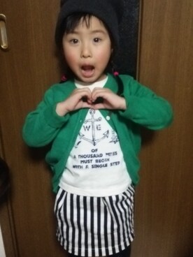 shiii☺yuckyさん（キッズ・100cm）の冬コーディネート