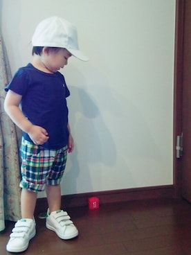 「アーノルドパーマー」｜「アイテム（その他）」を使った、shiii☺yuckyさん（キッズ・80cm）の夏コーディネート