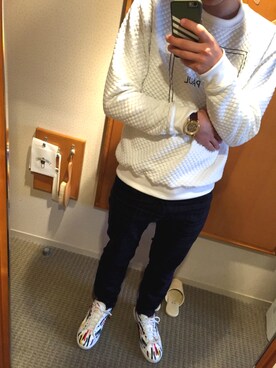 「plaid」｜「アイテム（スウェット）」を使った、ICHIBANDさん（メンズ・173cm）の春コーディネート