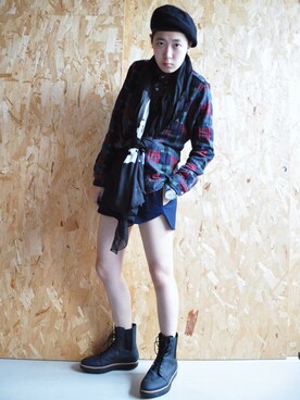 「JUUN.J（ジュンジェイ）のアイテム（その他パンツ、ブルー系）」を使った、zoe_liuさん（レディース・167cm）の夏コーディネート