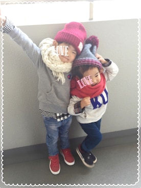 piyoさん（キッズ・100cm）の冬コーディネート