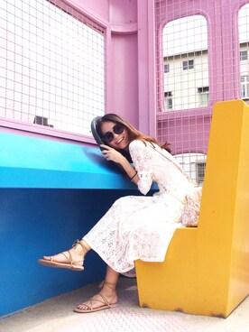 「Lulus（-）のアイテム（ワンピース/ドレス）」を使った、aimee さん（レディース・148cm）の秋コーディネート