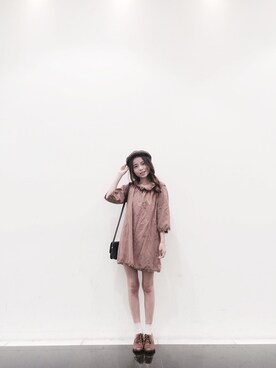 「AIR SPACE（エアースペース）のアイテム（チュニック）」を使った、aimee さん（レディース・148cm）の秋コーディネート