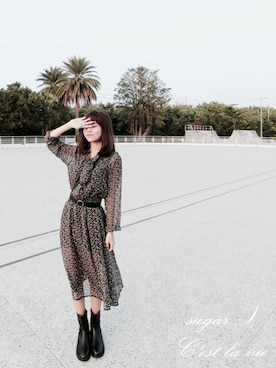 「Kashin（カシン）のアイテム」を使った、aimee さん（レディース・148cm）の冬コーディネート