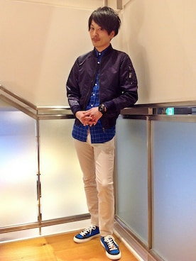 「SHIPS」｜大竹さん（メンズ・184cm）の冬コーディネート