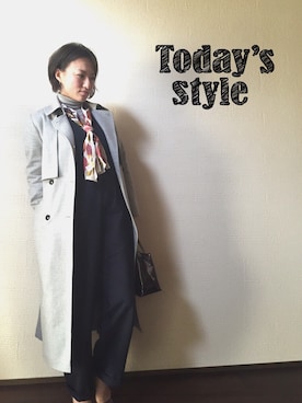 「STUDIOUS（ステュディオス）のアイテム（つなぎ/オールインワン）」を使った、KAORUさん（レディース・161cm）の冬コーディネート