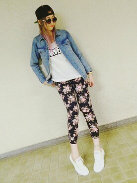 「デニム ジャケット」｜PINK!さん（レディース・175cm）の春コーディネート