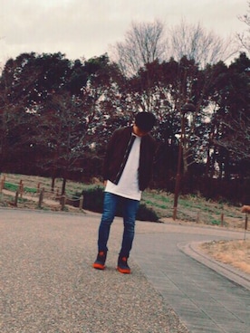 「RING JACKET（リングジャケット）のアイテム（パンツ）」を使った、katsuさん（メンズ・172cm）の冬コーディネート