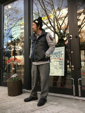 「TYPE BLUE（タイプブルー）のアイテム（トップス）」を使った、TAKASIさん（メンズ・166cm）の秋コーディネート