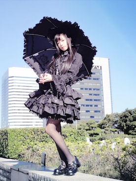 「アイテム（スカート、ブラック系）」を使った、tsukino🌙maiさん（レディース・152cm）の春コーディネート