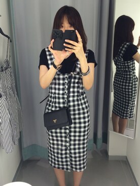 「NO NAME（ノーネーム）のアイテム（ワンピース/ドレス）」を使った、JIHYEさん（レディース・165cm）の夏コーディネート