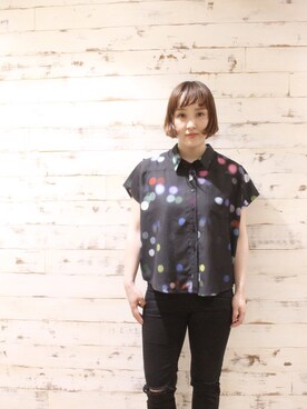 「VAIOUS（バイアス）のアイテム（トップス）」を使った、VAIOUSさん（レディース・158cm）の夏コーディネート