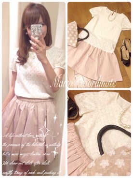 「Feroux（フェルゥ）のアイテム（バッグ）」を使った、maico❤︎さん（レディース・158cm）の夏コーディネート