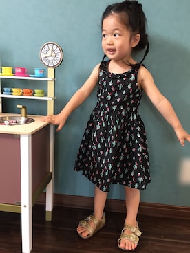 「2歳10ヶ月」｜「アイテム（ワンピース/ドレス）」を使った、shikimin♡さん（キッズ・90cm）の夏コーディネート