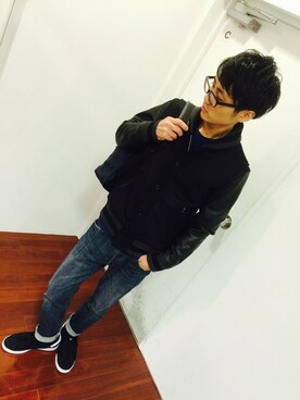 「HAMNETT（ハムネット）のアイテム（バッグ）」を使った、タザキさん（メンズ・172cm）の秋コーディネート
