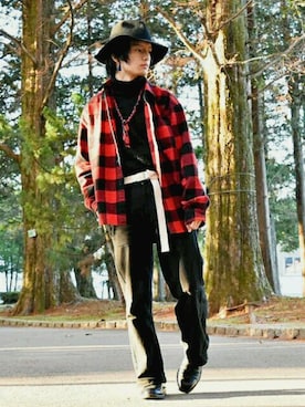 「OLD PARK（オールドパーク）のアイテム（アクセサリー）」を使った、まっかずん♪さん（メンズ・170cm）の秋コーディネート