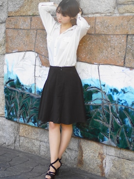 「Sariah（サリア）のアイテム」を使った、北川りなさん（レディース・160cm）の秋コーディネート