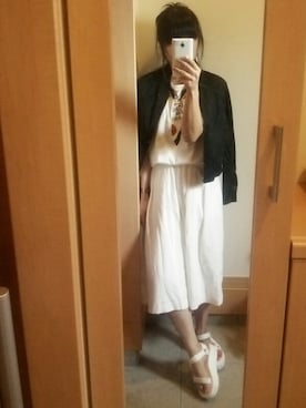 「スカンツ」｜「アイテム（MA-1）」を使った、 (*^^*)ゆーのさん（レディース・158cm）の夏コーディネート