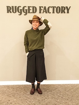 「ハットコーデ」｜RUGGEDFACTORYさん（レディース・154cm）の秋コーディネート