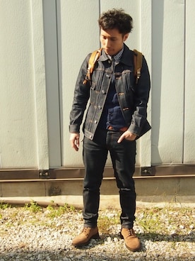 「A.P.C.（アーペーセー）のアイテム（ジャケット/アウター）」を使った、ヨースケさん（メンズ・158cm・20代）の夏コーディネート