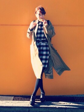「MSGM（エムエスジーエム）のアイテム（ワンピース）」を使った、MEGさん（レディース・163cm）の冬コーディネート