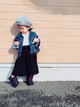 「babygap」｜「アイテム（ハンチング/ベレー帽）」を使った、jooojonyさん（キッズ・80cm）の秋コーディネート