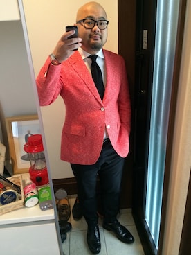 「ビジネス」｜「アイテム（腕時計）」を使った、平地大樹 aka ひらっちさん（メンズ・176cm）の春コーディネート