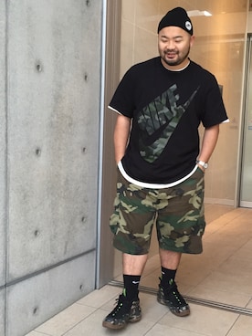 「BEAMS BOY（ビームスボーイ）のアイテム（ニットキャップ/ビーニー）」を使った、平地大樹 aka ひらっちさん（メンズ・176cm）の夏コーディネート