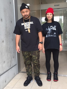 「BEAMS BOY（ビームスボーイ）のアイテム（ニットキャップ/ビーニー）」を使った、平地大樹 aka ひらっちさん（メンズ・176cm）の秋コーディネート