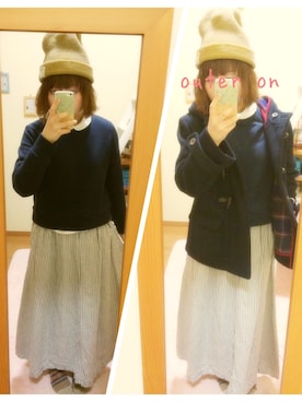「chambre de charme（シャンブルドゥシャーム）のアイテム（ダッフルコート）」を使った、noaさん（レディース・156cm）の冬コーディネート
